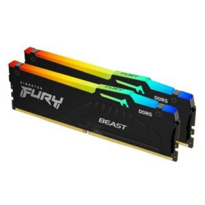Kingston Fury Beast RGB 32GB Kit (2 x 16GB), DDR5, 6000MHz (PC5-48000), CL36, 1.35V, ECC, PMIC, AMD EXPO, DIMM Memory - Image 2