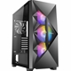 ANTEC DF800 FLUX Case, Gaming, Black, Mid Tower, 2 x USB 3.0, Tempered Glass Side Window Panel, Geometrical Mesh Design & Mirror Surface Front Panel, Addressable RGB LED Fans, Patented F-LUX Platform Cooling Solution, ATX, Micro ATX, Mini-ITX - Image 3