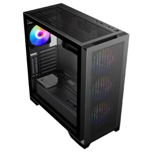 CRONUS Phanes Gaming PC Case, Full Tower with Tempered Glass, ARGB Lighting, Enhanced Connectivity, and Superior Airflow, ATX, Micro ATX, Mini-ITX, and E-ATX - Image 3