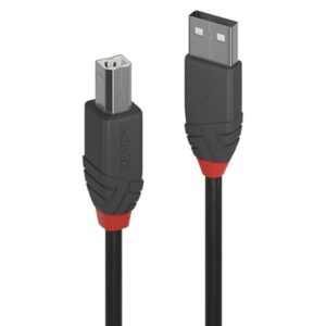 Lindy 36675 5m USB-A (M) 2.0 To USB-B (M) 2.0 Anthra Line 480Mbps Cable - Black - Image 2