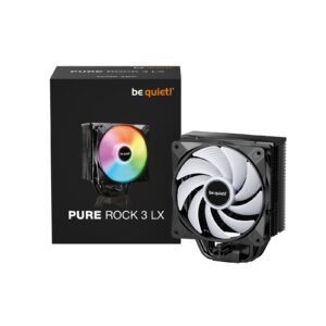 be quiet! Pure Rock 3 LX CPU Cooler, Universal Socket, Pure Wings 3 PWM Fan, 2000RPM, only 31.2dB(A) at maximum fan speed, 190W TDP, 3-year manufacturer's warranty - Image 3