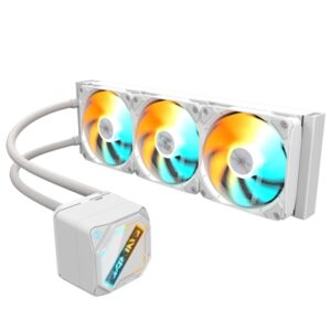 GIGABYTE GP-GIGABYTE GME ICE 360 All-in-One Liquid CPU Cooler – 360mm Radiator, ARGB Lighting, Teflon Tubing, and Magnetic Rotating Cover - Image 2