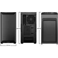 be quiet! Pure Base 501 Case, Airflow Window Black, Mid Tower, 2 x USB Type-A, 1 x USB Type-C, 2 x Pure Wings 2 140mm Black PWM Fans Included, Sleek front panel and airflow top cover for a unified, classic design. - Image 4