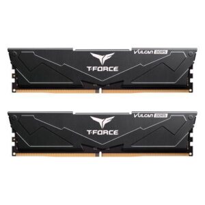 Team T-Force Vulcan 64GB Kit (2 x 32GB), DDR5, 6400MHz (PC5-51200), CL34, ECC, AMD EXPO & Intel XMP 3.0, PMIC, DIMM Memory, Black - Image 2
