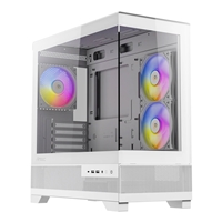 ANTEC CX500M Micro Tower Gaming Case, White, ARGB, 2  x USB 3.0 / 1 x USB Type-C, Tempered Glass Side Panel, Micro-ATX/ITX