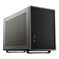Antec Performance 1M Aventurine Mini-ITX Gaming Case with Aluminum Finish, PCIe 4.0 Riser Cable, USB 3.2 Gen2 Type-C, Tool-Free Side Panels, Solid Side Panel, SFX-L & SFX PSU Support