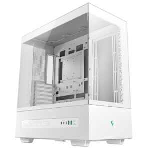 DeepCool CH690 Digital ATX Mid-Tower Case, High-Airflow PC Case with Semi-Glass Panel, USB-C Port, Support for 420mm Radiator, 450mm GPU, ATX PSU, White - Image 3
