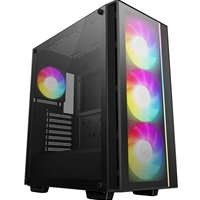 DeepCool MATREXX 55 V4 C Mid-Tower ATX Case, Type-C and USB 3.0,  front ARGB fans and front LED strip, Tempered Glass Side Panel