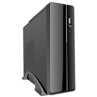 CiT S003B Thin Client Micro ATX Black Case with 300W PSU, 1 x USB 3.0 & 1 x USB 2.0, Built-in 3in1 Card-Reader