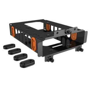 be quiet! HDD Cage, Mounting for One HDD or Two SSDs, Black & Orange Rubber Decouplings Included, Compatible with Most be quiet! Cases - Image 2
