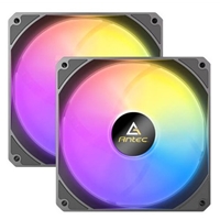 Antec P14 ARGB PWM 140mm Case Fan, 2 Pack, Hydraulic Bearing, 240-1350 RPM, Black