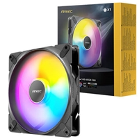 Antec Tranquil 140 ARGB PWM Case Fan - Fluid Dynamic Bearing, 450-1500 RPM, Black