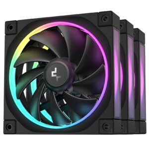 DeepCool FL12 120mm PWM 3 Pack Fan - High Performance, Low Noise, Fluid Dynamic Bearing, 36 ARGB LEDs, 500-2150 RPM, 55 CFM Airflow, 4-Pin PWM Control - Image 3