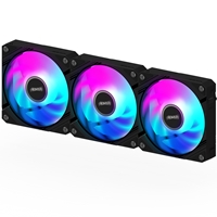 Gigabyte AORUS EZ Chain Fan 120 Ice 120mm ARGB Fans with Easy Daisy-Chain Setup 3-Pack Black