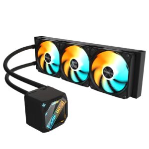 GIGABYTE GP-GIGABYTE GME 360 All-in-One Liquid CPU Cooler with 360mm Radiator, ARGB Lighting, Teflon Tubing and Magnetic Rotating Cover - Image 3