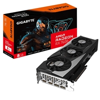 Gigabyte AMD Radeon RX 7600 GAMING OC Graphics Card, 8GB GDDR6, 2048 Streams, 2755 MHz Boost Clock, Triple Fan, RGB, 2x DisplayPorts / 2x HDMI Ports
