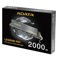 Adata Legend 800 (ALEG-800-2000GCS) 2TB NVMe SSD, PCIe Gen4, M.2 Interface, 2280, Read 3500 MB/s, Write 2800 MB/s, Heatsink, 3 Year Warranty