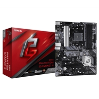 ASRock B550 Phantom Gaming 4 Super Alloy AMD AM4 Socket Motherboard, ATX, 4x DDR4 Slots, 3x M.2 Sockets, GbE LAN, 1x HDMI Port