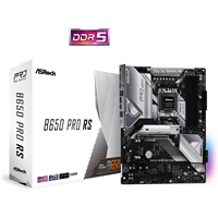 ASRock B650 Pro RS AMD AM5 Socket Motherboard, ATX, 4x DDR5 Slots, 4x M.2 Sockets, 2x USB-C Port, Fitted I/O Shield, 2.5GbE LAN, 1x DisplayPort / 1x HDMI Port