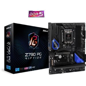 ASRock Z790 PG Riptide Intel 1700 Socket Motherboard, ATX, 4x DDR5 Slots, 5x M.2 Sockets, 2x USB-C Port, Fitted I/O Shield, 2.5GbE LAN, 1x DisplayPort / 1x HDMI Port - Image 3