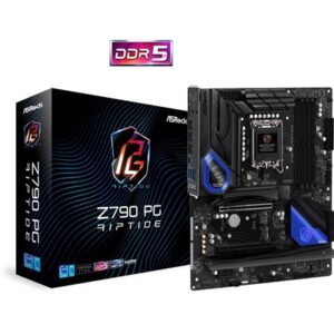 ASRock Z790 PG Riptide Intel 1700 Socket Motherboard, ATX, 4x DDR5 Slots, 5x M.2 Sockets, 2x USB-C Port, Fitted I/O Shield, 2.5GbE LAN, 1x DisplayPort / 1x HDMI Port - Image 2