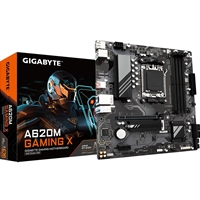 Gigabyte A620M GAMING X AMD AM5 Socket Motherboard, Micro-ATX, 4x DDR5 Slots, 1x M.2 Socket, 2x USB-C Port, GbE LAN, 1x DisplayPort / 1x HDMI Port