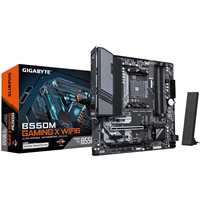 Gigabyte B550M GAMING X WIFI6 AMD AM4 Socket Motherboard, Micro-ATX, 4x DDR4 Slots, 2x M.2 Sockets, 1x USB-C Port, Fitted I/O Shield, GbE LAN, Wi-Fi 6, 1x DisplayPort / 1x HDMI Port