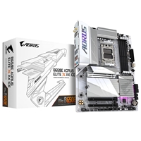Gigabyte B650E AORUS ELITE X AX ICE AMD AM5 Socket Motherboard, ATX, 4x DDR5 Slots, 3x M.2 Sockets, 2x USB-C Port, Fitted I/O Shield, 2.5GbE LAN, Wi-Fi 6E, 2x HDMI Port / 1x USB-C