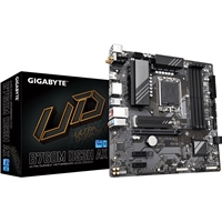 Gigabyte B760M DS3H AX Ultra Durable Intel 1700 Socket Motherboard, Micro-ATX, 4x DDR5 Slots, 2x M.2 Sockets, 1x USB-C Port, 2.5GbE LAN, Wi-Fi 6E, 2x DisplayPorts / 1x HDMI Port