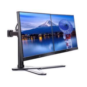 iiyama DS1002D-B1 Dual Desk Stand Monitor Arm, Desk Mount, Fits 2 x 30 Inch Flat Screens, Tilt, Swivel, Height, Rotation, inc Cable Management - Image 3