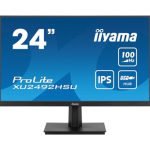 iiyama Prolite XU2492HSU-B6 24 inch IPS Monitor, Full HD, 0.4ms, USB Hub, HDMI, DisplayPort, 100Hz, Speakers, Black, Internal PSU, VESA - Image 2