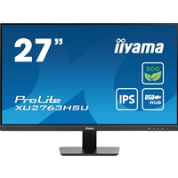 iiyama PROLITE XU2763HSU-B1 27 inch IPS Monitor, Full HD, 3ms, USB Hub, HDMI, DisplayPort, Freesync, 100Hz, Speakers, Black, Internal PSU, VESA