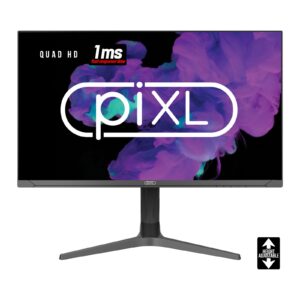piXL CM27G7 27 Inch Frameless QHD IPS Monitor, 100Hz, 1ms, Freesync, G-Sync, HDMI, Display Port, USB, Black with RGB Lighting, VESA Mount, Height Adjustable, 3Year Warranty - Image 3