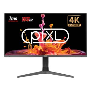 piXL CM32G7 32 Inch 4K IPS Monitor, 165Hz, 1ms, Frameless, Freesync, G-Sync, HDMI, DisplayPort, USB-C, USB-A x 2 With Audio Port, Black, RGB Lighting, VESA Mount, Height Adjustable, 3 Year Warranty - Image 3