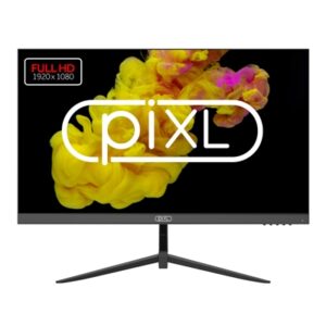 piXL PX24IVHFPD 24 Inch Frameless Monitor, Widescreen IPS LED Panel, 5ms Response Time, 100Hz Refresh Rate, Full HD 1920 x 1080, VGA, HDMI, 16.7 Million Colour Support, Black Finish, 3 Year Warranty - Image 2