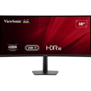 Viewsonic VA3820C 38 Inch UltraWide Quad HD LED Curved Monitor with USB-C Hub, 4.8ms,  HDMI, Display Port, 3840 x 1600, 75Hz, Speakers, Height Adjustable, Black - Image 2