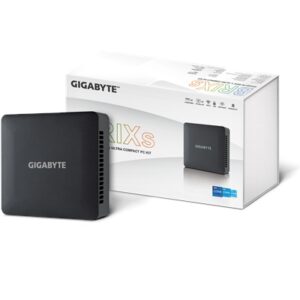 Gigabyte BRIX (GB-BRI5H-1335) Barebone Kit, Intel Core i5-1335U 4.6GHz 10 Core CPU, 2 x DDR4 SO-DIMM Slots, 1 x M.2 2280 Slot, 1x 2.5" SATA Slot Wi-Fi 6 & Bluetooth 5.2 - Image 2