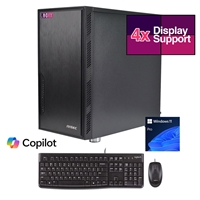 LOGIX Micro Tower - Designed for CCTV Use - Intel i5 Processor, 16GB Kingston Memory, 500GB Kingston SSD, Output to 4 Monitors, with Windows 11 Pro