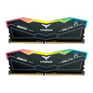 TEAMGROUP T-Force Delta RGB DDR5 Ram 32GB Kit (2x16GB) 5600MHz (PC5-44800) CL36 Desktop Memory Module Ram Black for 600 Series Chipset - Image 3