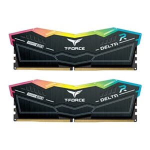 TEAMGROUP T-Force Delta RGB DDR5 Ram 32GB Kit (2x16GB) 5600MHz (PC5-44800) CL36 Desktop Memory Module Ram Black for 600 Series Chipset - Image 2