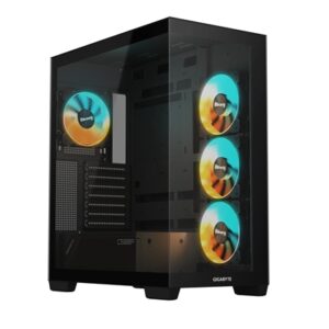 Gigabyte C500 Panoramic Stealth RGB Gaming PC Case, Tempered Glass, Optimized Airflow, ATX/Micro-ATX, Support for Liquid Cooling, Stealth Motherboard Compatible - Image 2