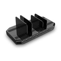 Lindy 120W 10 Port USB Charging Station 8 x  USB Type A Ports 5V 2.4A and 2 x USB Type-C Ports 5V 3A,