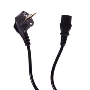 Mixed Length EU 2 Pin Plug To IEC C13 (Kettle)  Mains Extension Cable - Black - Image 3