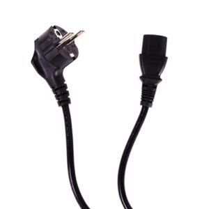 Mixed Length EU 2 Pin Plug To IEC C13 (Kettle)  Mains Extension Cable - Black - Image 2