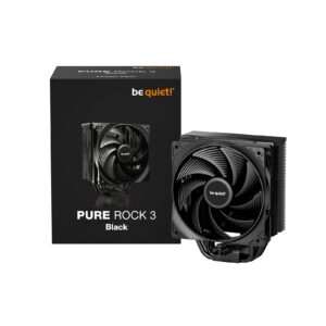 be quiet! Pure Rock 3 CPU Cooler, Universal Socket, Pure Wings 3 PWM Fan, 2000RPM, only 31.2dB(A) at maximum fan speed, 190W TDP, 3-year manufacturer's warranty - Image 3