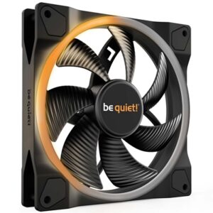 be quiet! Light Wings PWM Addressable RGB Fan, 140mm, 1500RPM, 4-Pin PWM Fan & 3-Pin ARGB Connectors, Black Frame, Black Blades, ARGB Lighting on Front & Rear - Image 2