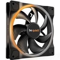 be quiet! Light Wings PWM Addressable RGB Fan, 140mm, 1500RPM, 4-Pin PWM Fan & 3-Pin ARGB Connectors, Black Frame, Black Blades, ARGB Lighting on Front & Rear