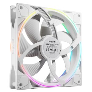 be quiet! Light Wings 140mm PWM Reverse, White, ARGB Lighting, Ultra-Quiet Operation Max 25.5dB(A), High Airflow, 60,000 Hours - Image 3