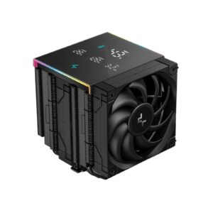 DeepCool AK620 Digital Pro CPU Air Cooler, Dual-Tower with Digital Display, 120mm FDB Fans, ARGB Lighting, 6 Copper Heatpipes, LGA1700/AM5 Compatible, High-Performance Quiet Cooling for Gaming PCs - Image 3