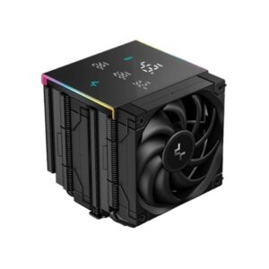 DeepCool AK620 Digital Pro CPU Air Cooler, Dual-Tower with Digital Display, 120mm FDB Fans, ARGB Lighting, 6 Copper Heatpipes, LGA1700/AM5 Compatible, High-Performance Quiet Cooling for Gaming PCs - Image 2